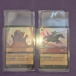 Disney Trading Cards - Hades and Mulan Jumbo Cards